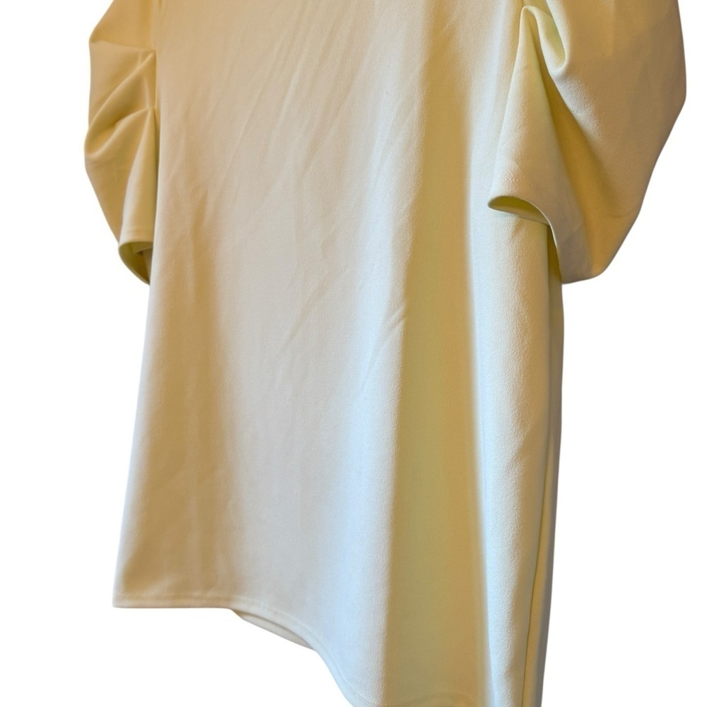 Banana Republic Light Yellow Puff Sleeve Blouse - Picture 4 of 7